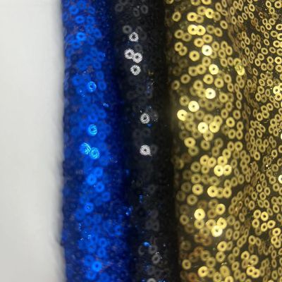Customization Color Mesh Sequins Embroidery Fabric 100% Polyester Good For Women Party Dresses
