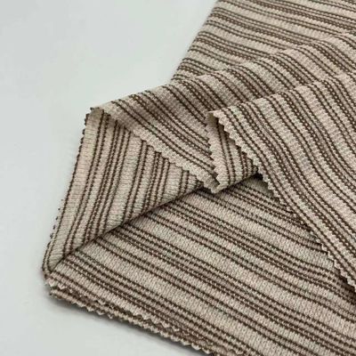 Eco Friendly Wave Jacquard Double Jersey Stretch Fabric Home Textile Cloud 72%C 24%R 4% C14-059